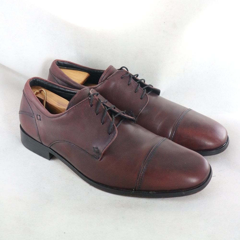 FLORSHEIM Welles Burgundy Cap Toe Oxford Shoes Sz 15 3E - Picture 2 of 8